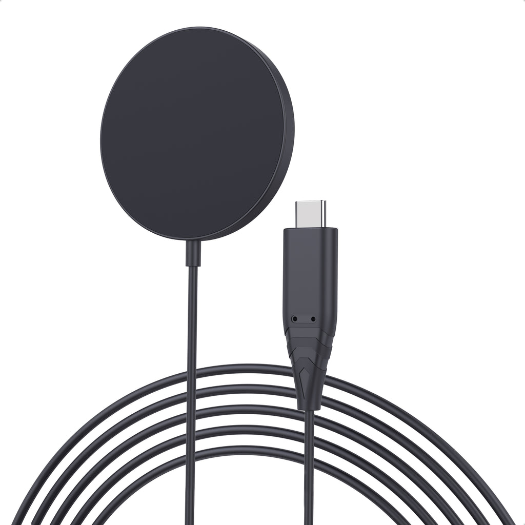Chargeur Magnétique Sans Fil Choetech T518-BK – 15W avec câble USB-C intégré 1,2 m
