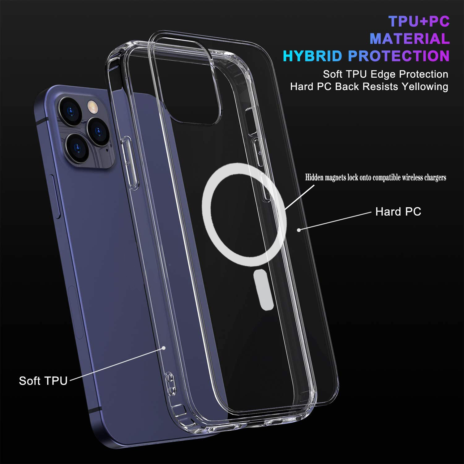 Coque - Cache -  Case - Transparent Premium iPhone 16, 16 Plus, 16 Pro et 16 Pro Max